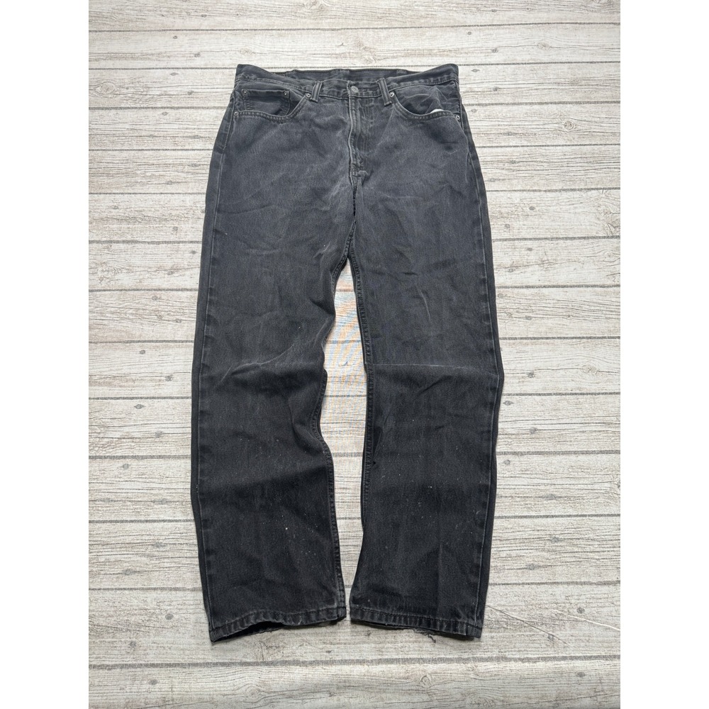 Levi's 516 Jeans Men's 38x32 Black Faded Denim Relaxed Fit Straight Leg Utility
